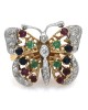 Ruby, Sapphire, Emerald and Diamond Butterfly Ring
